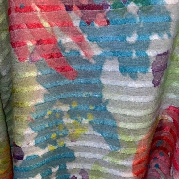 Women’s size 3X Soft Surroundings rippled tie-dye affect top T27 - Picture 2 of 7